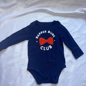 Cat & Jack Blue and Red Bodysuit with Bow Tie Graphic, Baby Onesie, Father’s Day